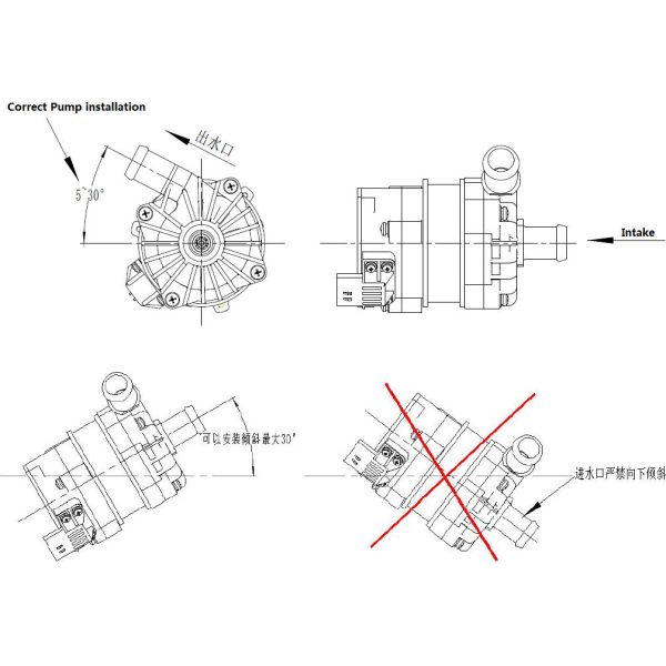 Aluminum Alloy 12v Automotive Electric Water Pumps For Hybrid Electrical Vehicle