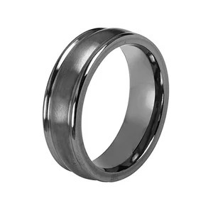 Fashion Trendy Blank Stainless Steel Ring 8mm Width Jewelry Ring Full Size For Men