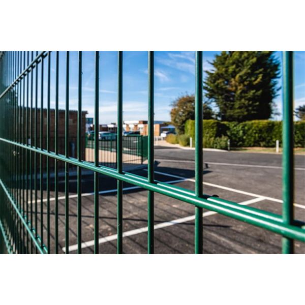 Security 656 Twin Wire Mesh Metal Welded Wire Fence With Square Post