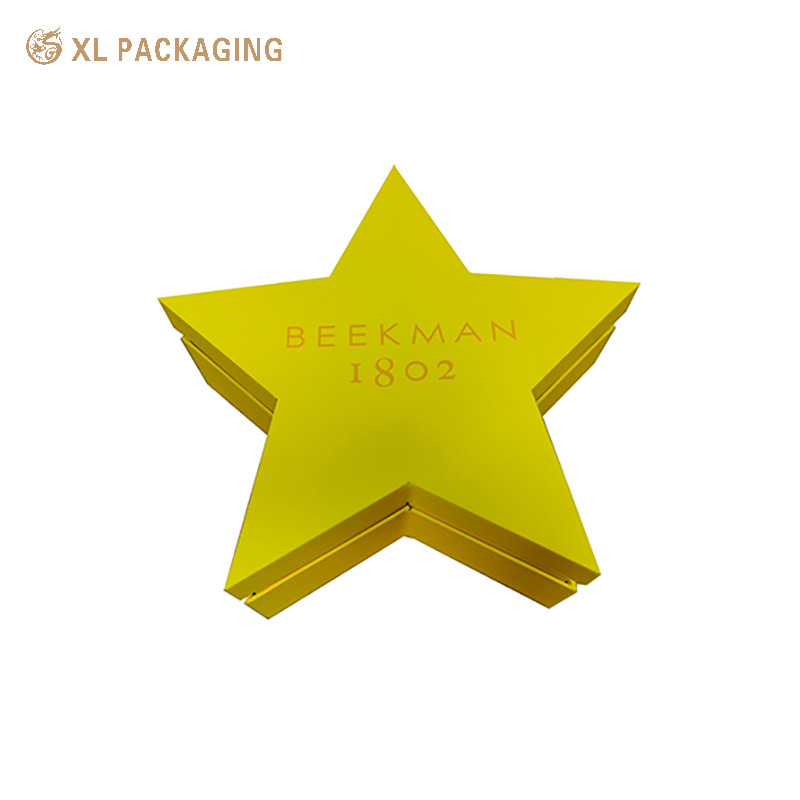 XL Packaging Custom Packaging Box Factory Star Shape 7 Day Paper Advent Calendar Packaging Box For Cookie Candy Biscuits