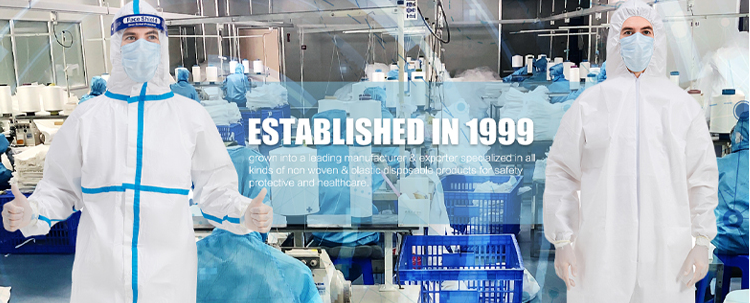 Anti Bacterial Disposable Protective Coverall With collar S-4XL