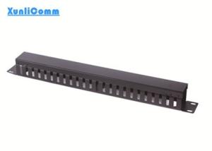 Space Saving Rack Mounted Cable Management 24 Port For Network Communication