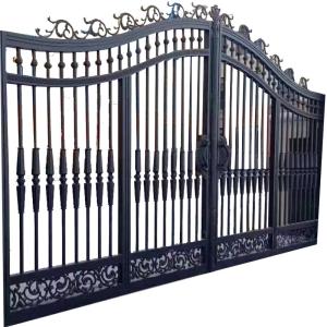 Polished Exterior Wrought Iron Garden Gates Swing Driveway Gates Doors