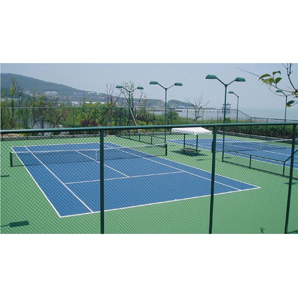 Green Vinyl Coated Chain Link Security Fence Excellent Rust Resistance