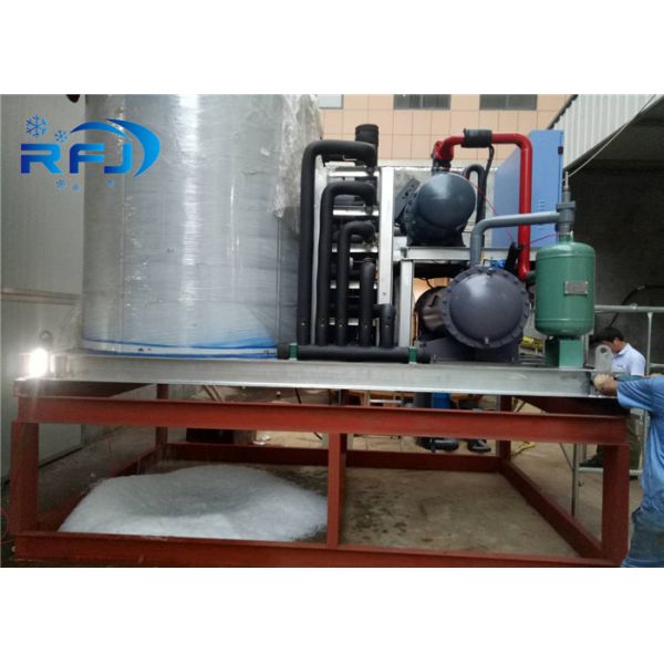 Big Water Cooling Flake Ice Machine 10 Tons Refrigerant Long Lifespan For Seafood