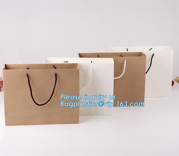 Fashion Custom Printing Luxury Gift Shopping Carrier Paper Bag With Your Own Logo Print,strong twisted handle black leat