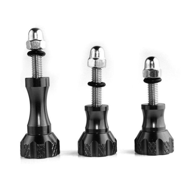 Aluminum 1 Long And 2 Short Thumb Knob Bolt Nut Screw For GoPro Hero 4 3+ Xiaomi yi 4K SJCAM Camera
