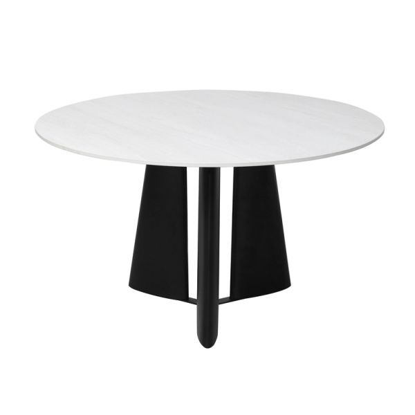 1200mm Dia Modern Round Kitchen Table Customized With Iron Base