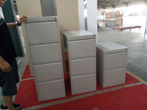 Quality 4 drawer filing cabinet steel roll cold sheet material light grey color,H1330XW452XD620mm for sale