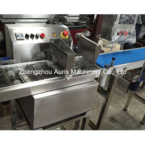 Multi Functional Cake Chocolate Enrober Machine Glazing Chocolate Dipping Machine