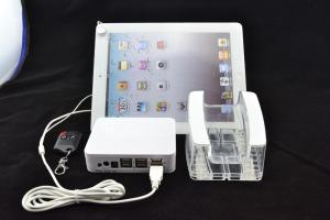 COMER Open security acrylic display stand holder for tablet with charging and alarm control devices