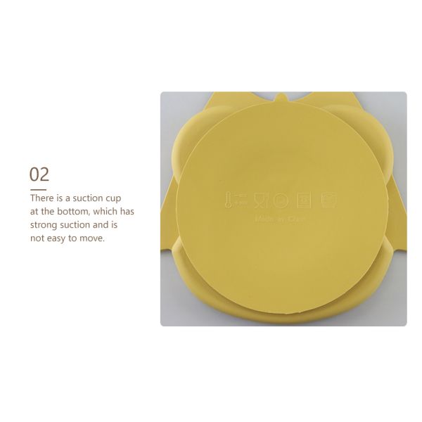 BPA Free Infant Silicone Feeding Plate Waterproof With Suction Bottom