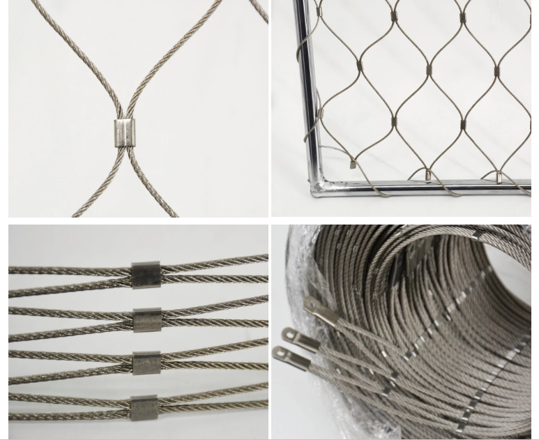 304 Stainless Steel Balustrade Cable Mesh Strong Toughness Environmental Protection