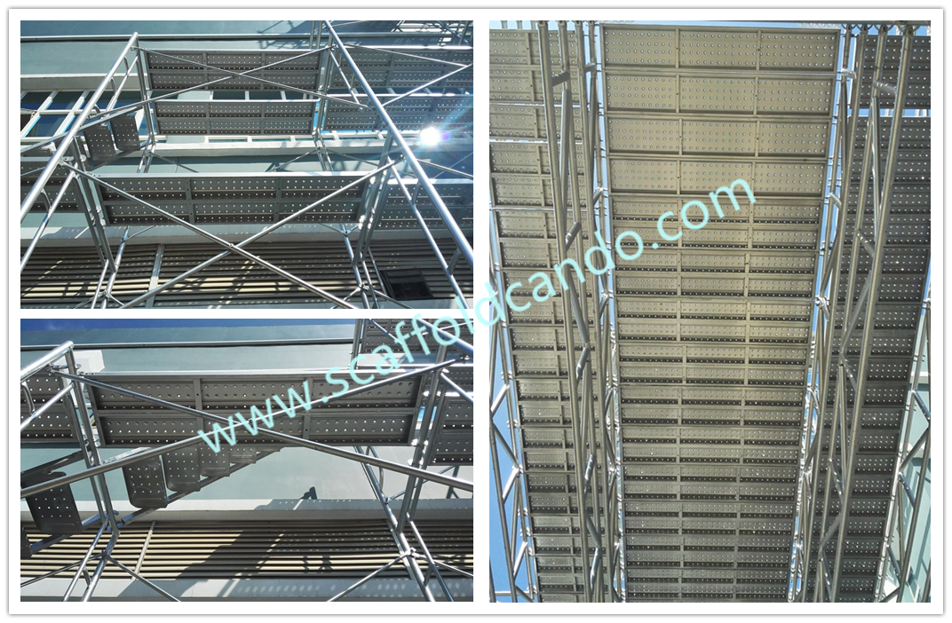 0.9-1.8mm thickness scaffolding galvanized catwalk working platform with hooks hook planks steel board with 43 50mm hook