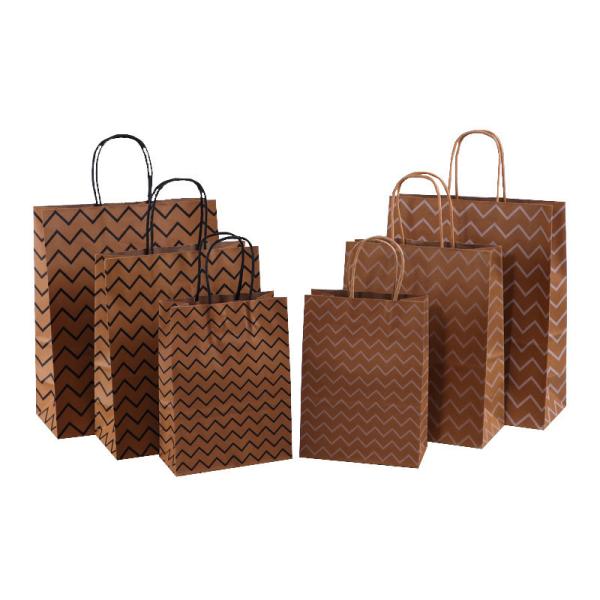 Quality Eco Friendly Luxury Folding Kraft Paper Shopping Bag with Custom Color Reasonable OEM for sale