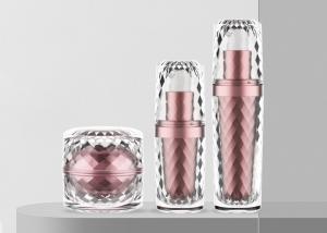 China Luxury Diamond Acrylic Cosmetic Bottle And Jar 30ml 15ml wholesale
