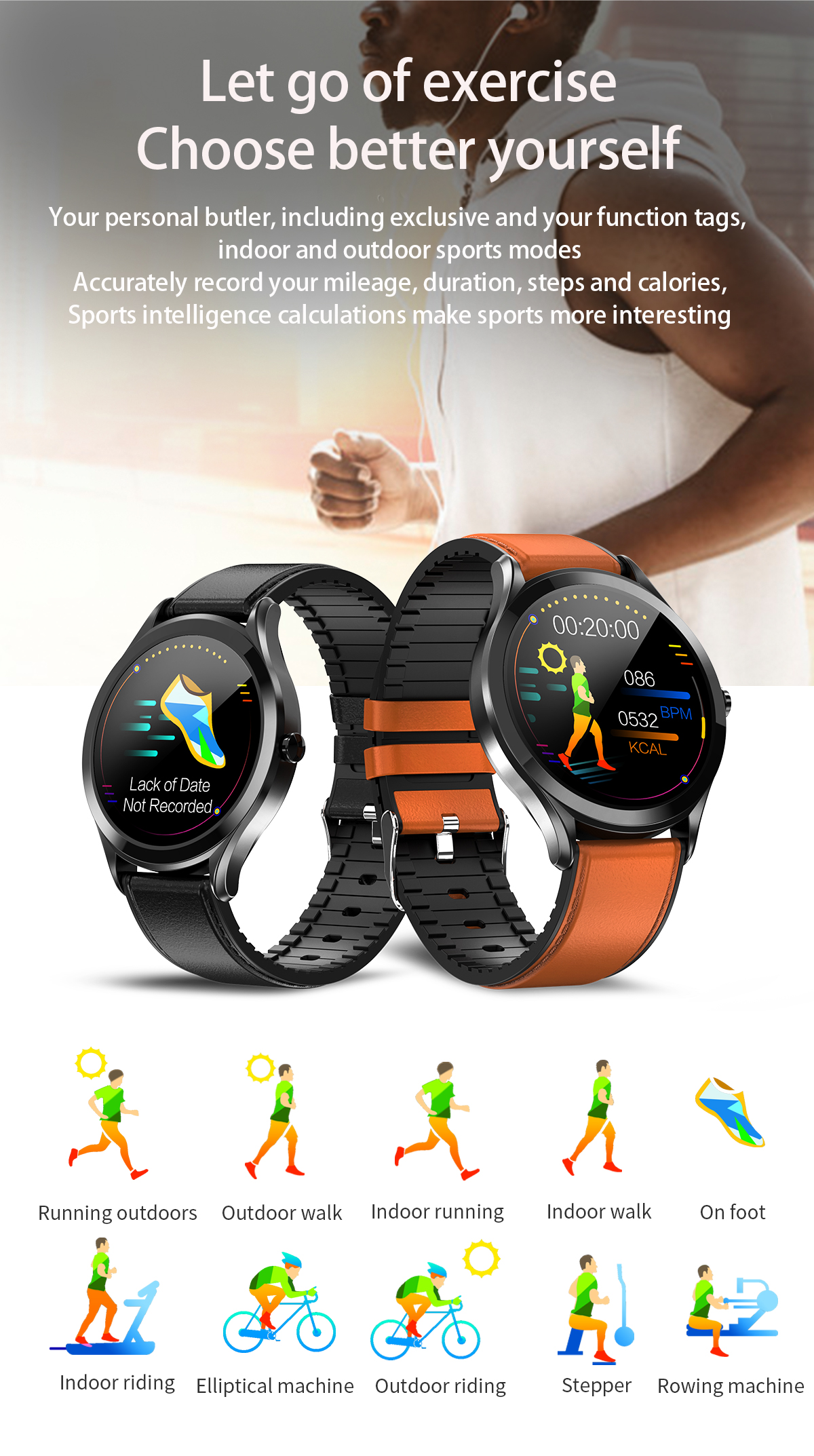 Bracelet Health Exercise Android Waterproof IP67 Automatic Smart Watch