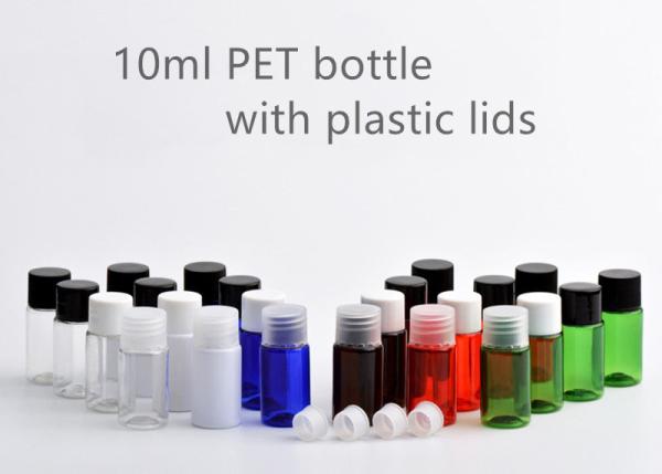 Quality PET PP Small Plastic Bottle Containers , 10ml Round Plastic Bottles With Lids for sale
