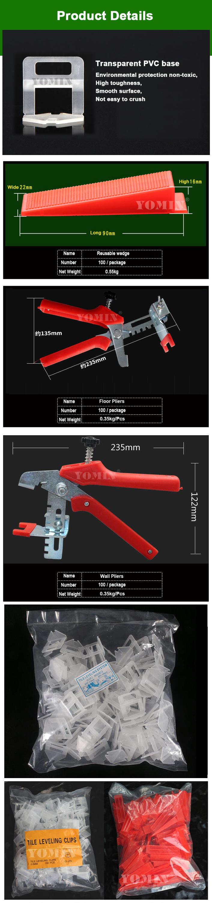Floor Tile Leveling System Clips and Wedgs Plastic Ceramic Leveling System Tile Tool