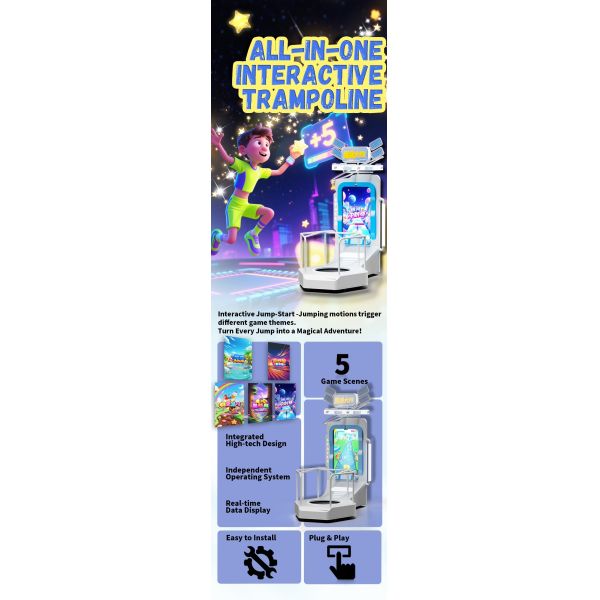 1920×1080 Smart Camera Interactive Trampoline 43 Inch For Playground