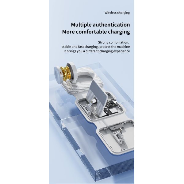 Foldable Magnetic 3 In One Wireless Charger Vertical Fast Speed