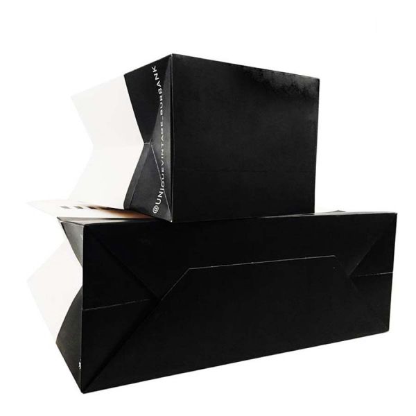 Offset Printing Handmade Paper Shopping Bags With Ribbon Closure