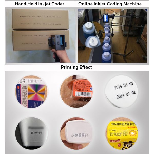CE Handheld Expiry Date Printer , Batch Coding Inkjet Printer For Bottles Cans