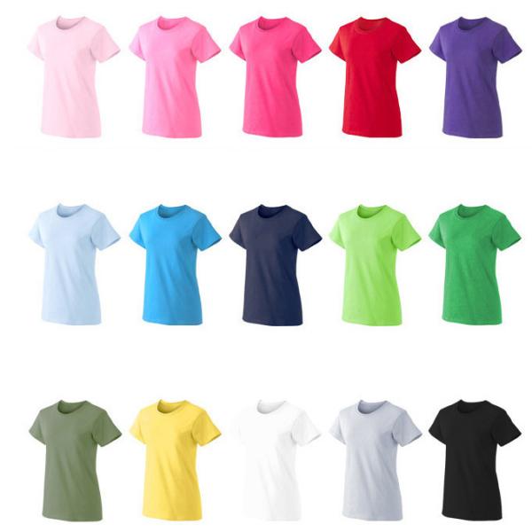 Quality Wholesale Cheap Plain Tee Custom Logo 180G Cotton Woman T-shirt in bulk for sale