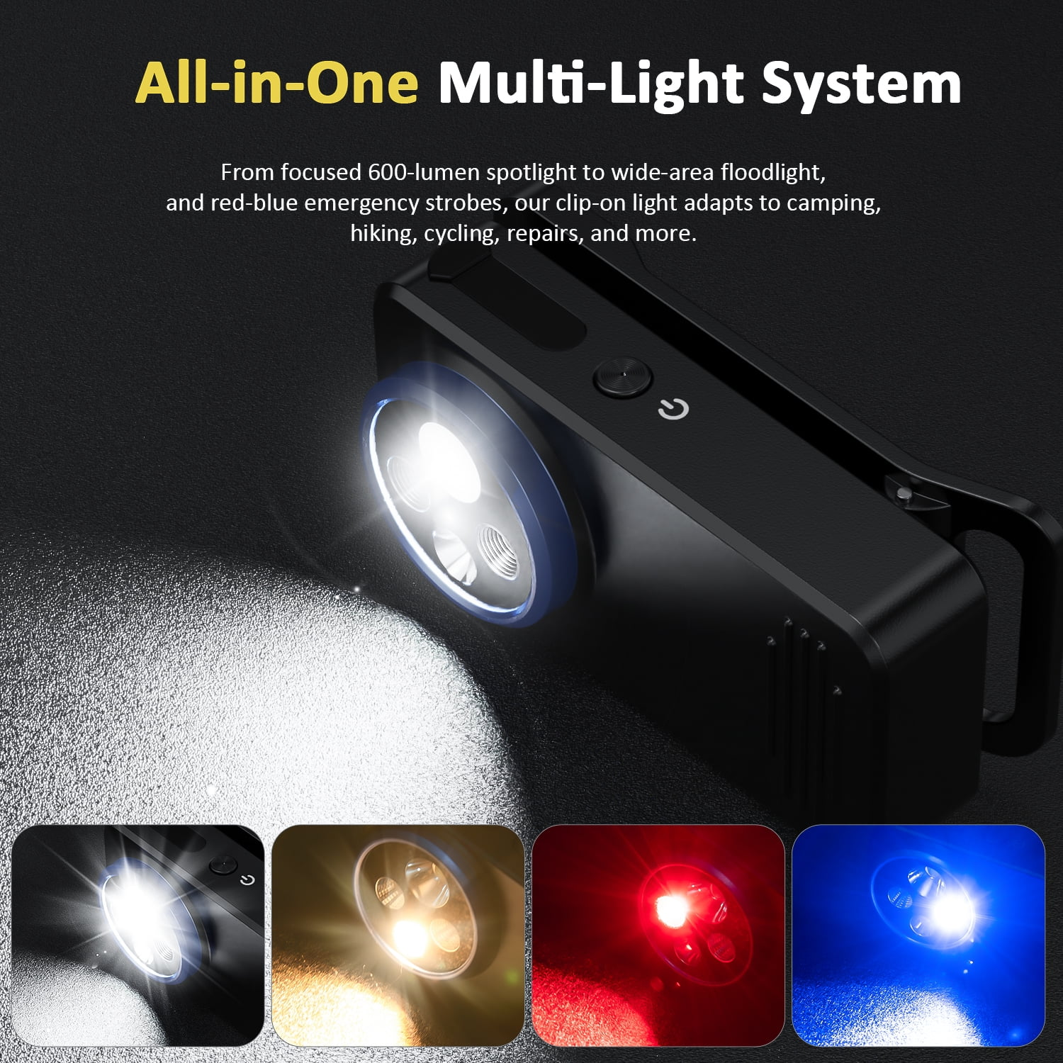 Flashlight in use during nighttime outdoor activity