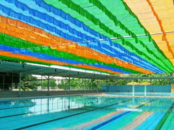 Quality Swimming Shade Net Making Machine , Single Needle Bar Raschel Knitting Machine for sale