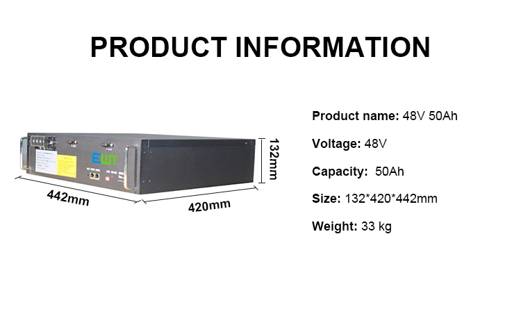 Custom 48V Lithium Iron Phosphate Battery Solar Battery Power System