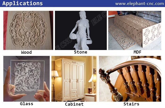 Table Top CNC Router Stone Etching Machine , 4 Axis Engraving Machine 5.5 Kw Delta Inverter