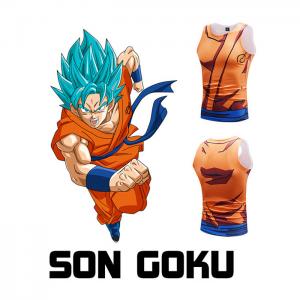China Summer Bodybuilding T Shirts For Male / Dragon Ball Z Tees Son Goku Vegeta Tops wholesale