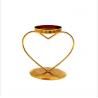 Buy cheap Gold metal wire heart shape decorative metal candle holder with glass tealight from wholesalers