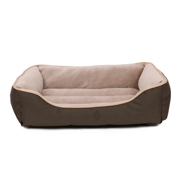 Quality Soft Memory Foam Bolster Dog Bed Heavy Suede / Berber Fleece 3 Sizes 2 Colors for sale