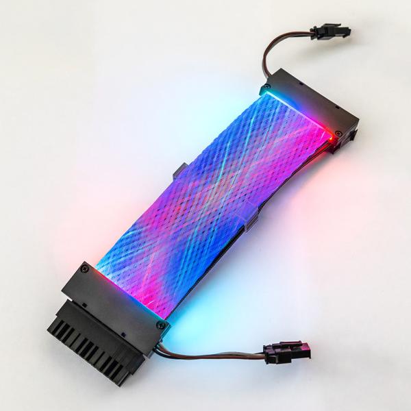 Quality 24PIN Cable Power Adapter  Computer Connector Synchronizes  Motherboard Net Double-Headed Light 200mm for sale