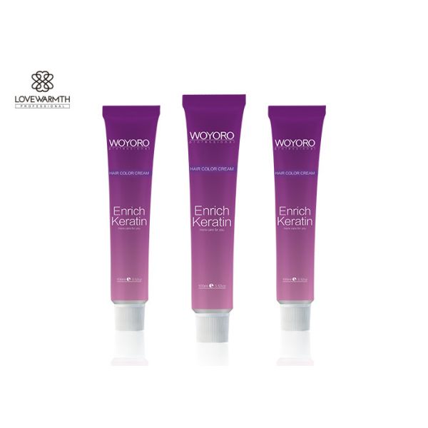 Keratin Extract Permanent Hair Color Cream 80ml Volume Care Formula Material For Salon