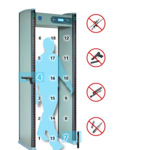 China 2022 best-selling models 18 zones walking metal detectors airport building gymnasium security inspection tool on sale