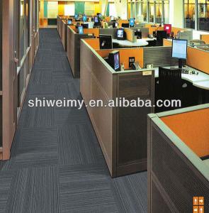 China Mixed colors stripe multi loop pile public office Nylon 6.6 carpet tile wholesale