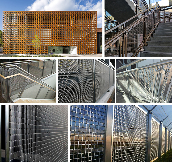 SS304 1.5m Width Stainless Steel Decorative Crimped Wire Mesh for Decoration projects