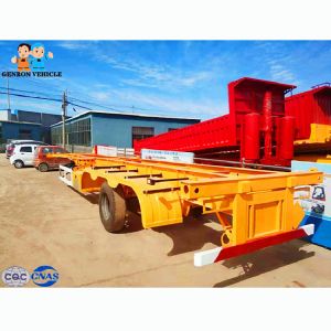 China Flatbed 13T FUWA Axle Twistlock Container Semi Trailer wholesale
