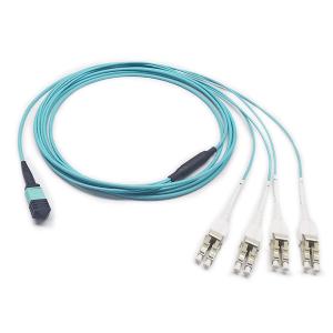 China OM3 Multimode Patch Cord , MTP To LC Uniboot Duplex Fiber Optic Cable For Data Centers on sale