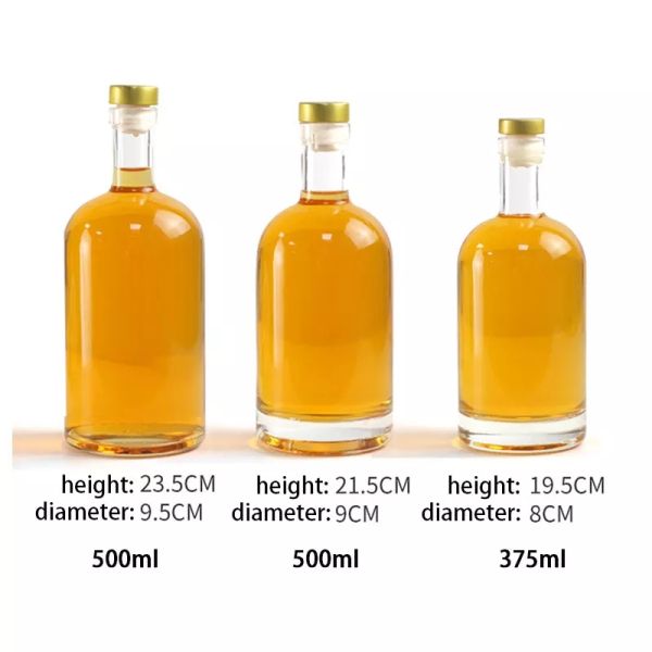Custom Glass Bottle for Juice 750ml 1000ml 1500ml Empty Transparent PET Fruit Juice Beverage Bottle