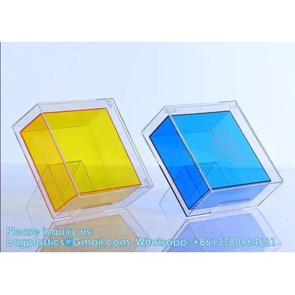 Wholesale Color Acrylic Transparent Box Double Layer Plexiglass Storage Box Bridesmaid Accompanied Gift Box