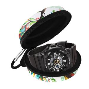 Printed PU Shell Smart Watch Storage Case 2.2*0.4inch
