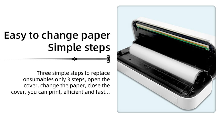 NO Color Print Speed Handheld Mini Portable Usb Thermal Printer Max Paper Size 210mm