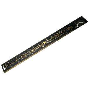 China Popular 30cm Matte Black PCB Accessories Engineering Circuit Board Ruler on sale