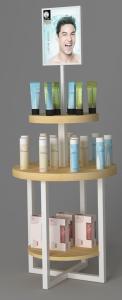 Three Layers Makeup Display Rack / Professional Makeup Display Counter