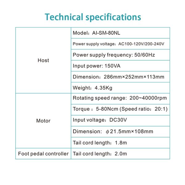 Surgical Dental Implant Motor 200RPM-40000RPM Oral Surgery Motor