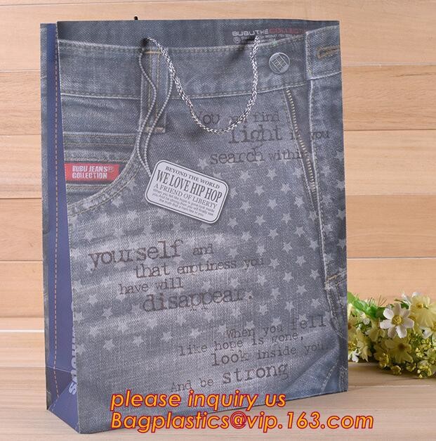 Promotional customized high quality soft loop plastic cloth bag,manufacturer custom soft loop handle polyethylene PE pla